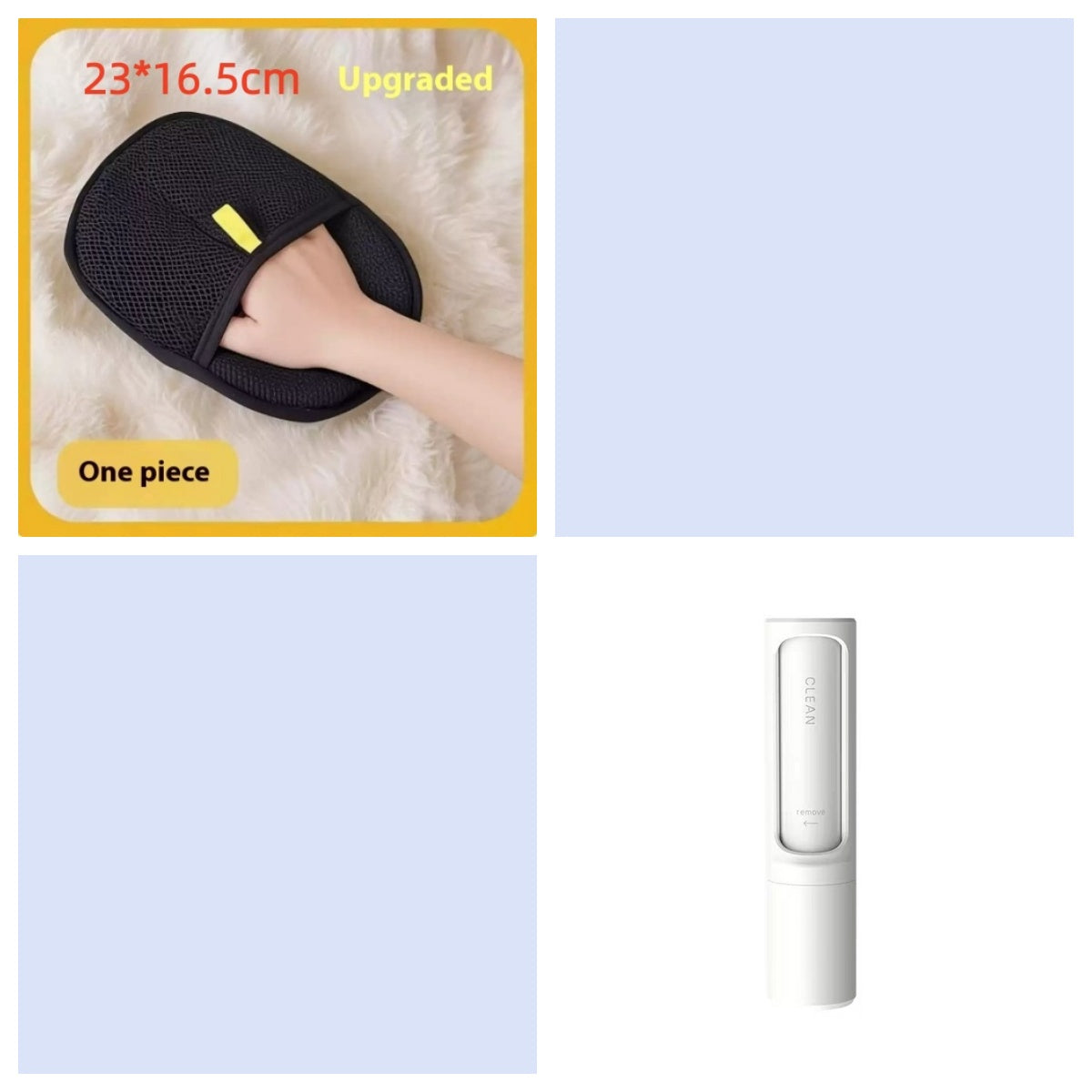 2-in-1 Reusable Pet Hair Remover Brush & Lint Roller - Portable Self-Cleaning Tool for Cat & Dog Fur