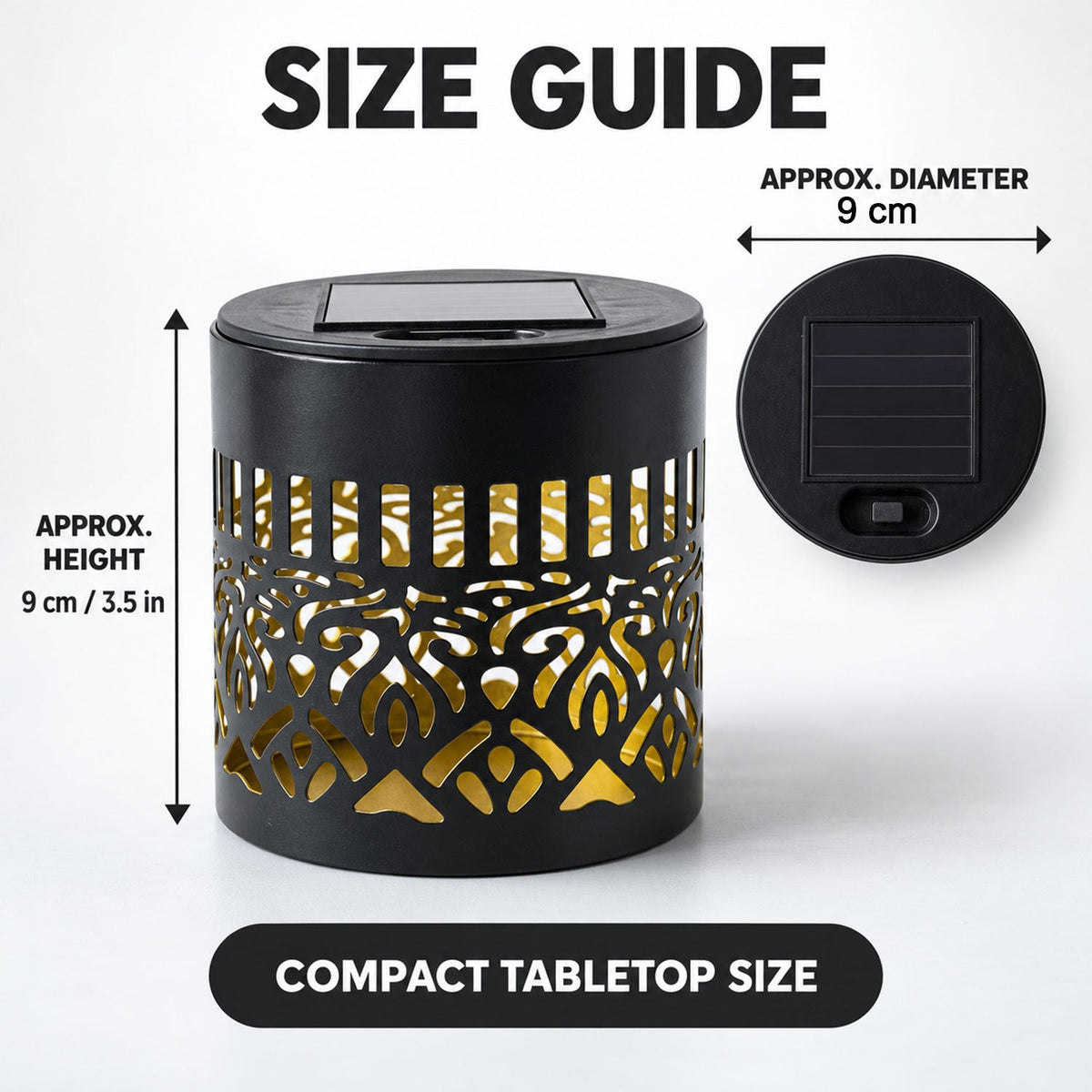 Decorative Solar LED Mandala Lamp for Patio & Garden – 1 Pc
