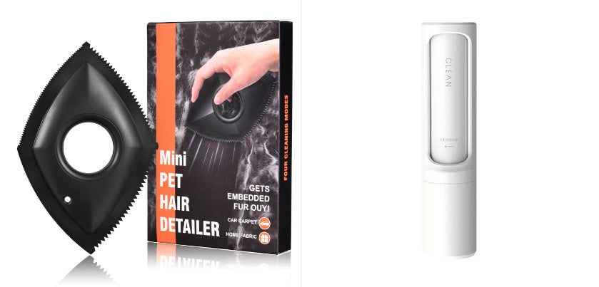 2-in-1 Reusable Pet Hair Remover Brush & Lint Roller - Portable Self-Cleaning Tool for Cat & Dog Fur