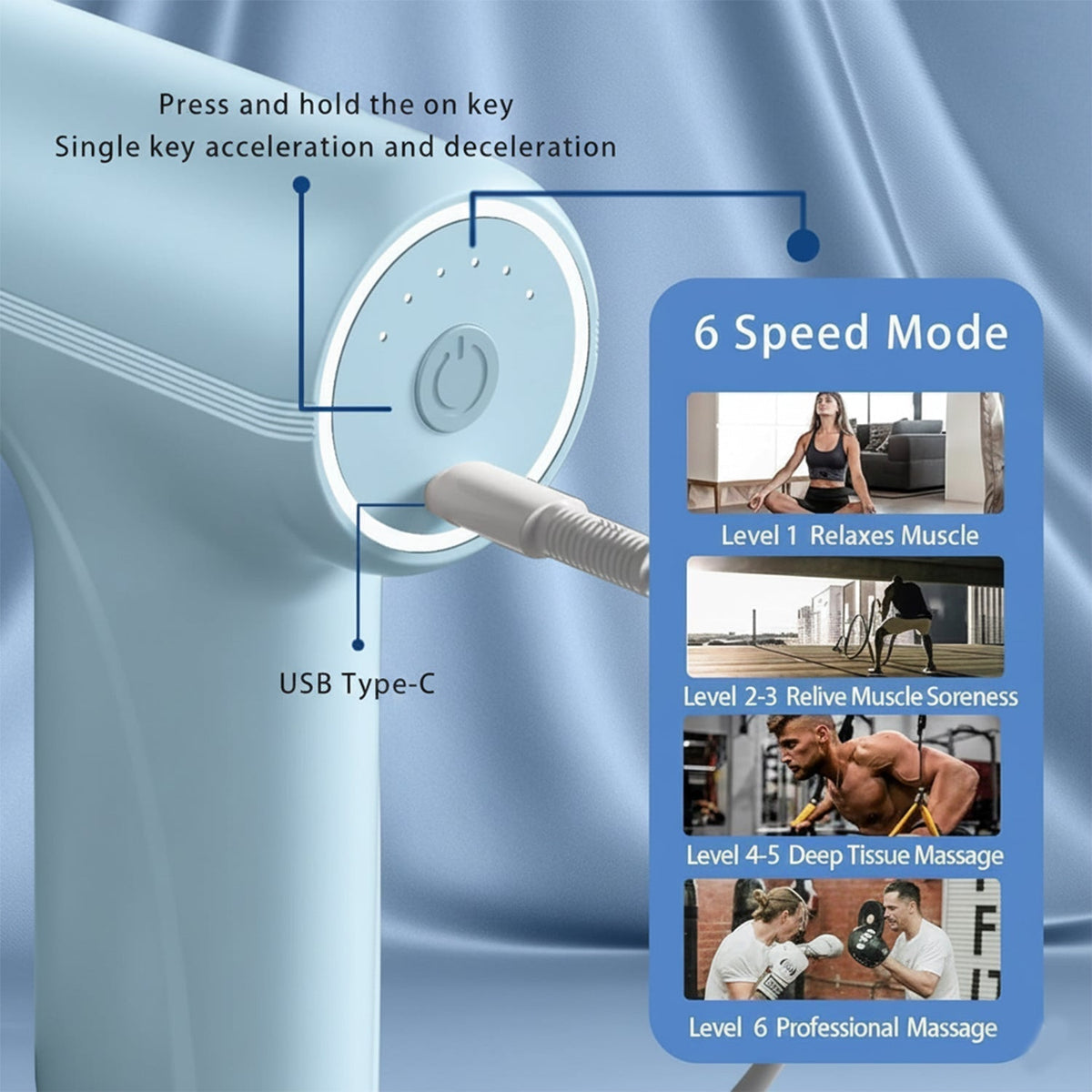 Electric massage gun with multiple interchangeable heads